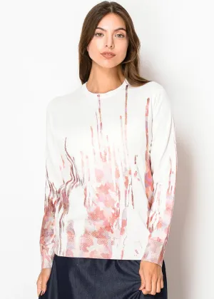 Blush Brushstroke Knit Sweater