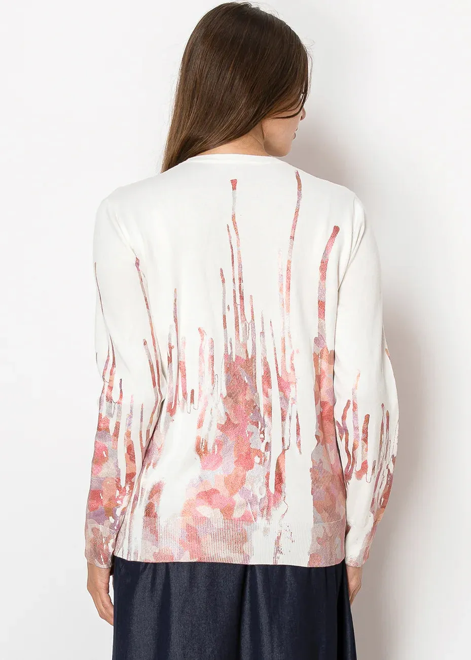 Blush Brushstroke Knit Sweater