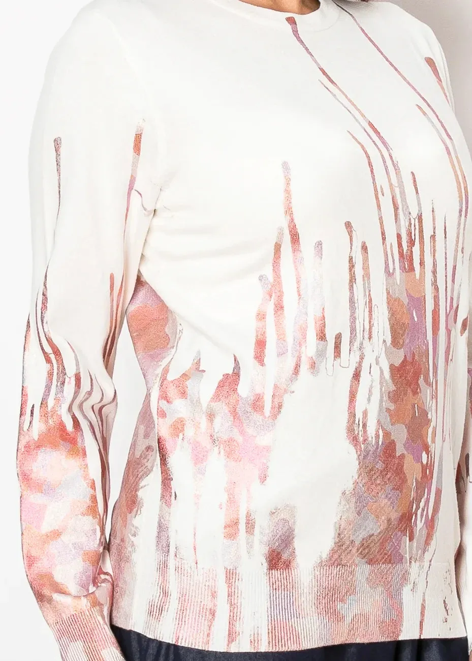 Blush Brushstroke Knit Sweater