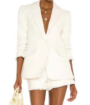 Boucle Khloe Blazer In Gardenia
