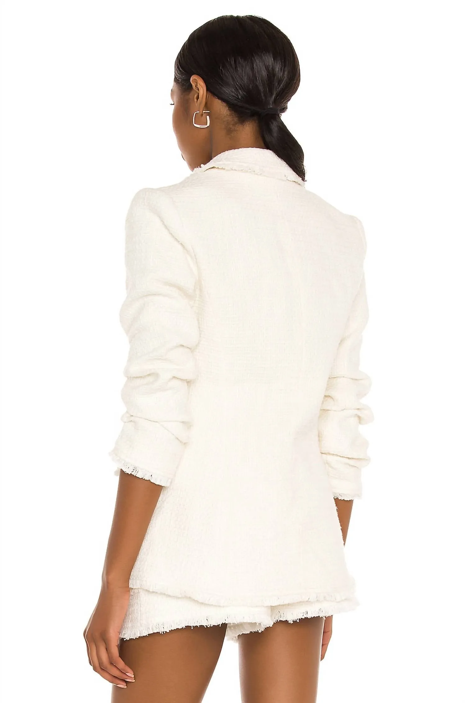 Boucle Khloe Blazer In Gardenia