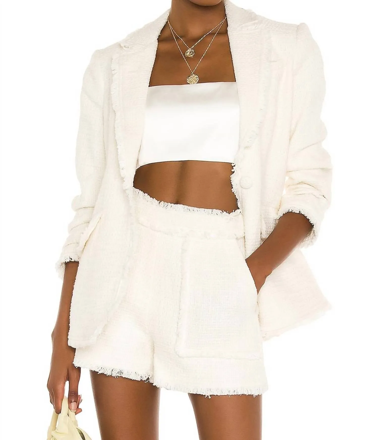 Boucle Khloe Blazer In Gardenia