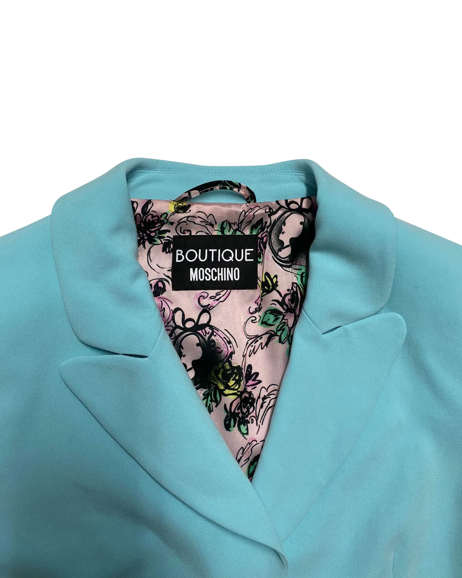 Boutique Moschino Dress and Blazer Set in Blue Triacetate