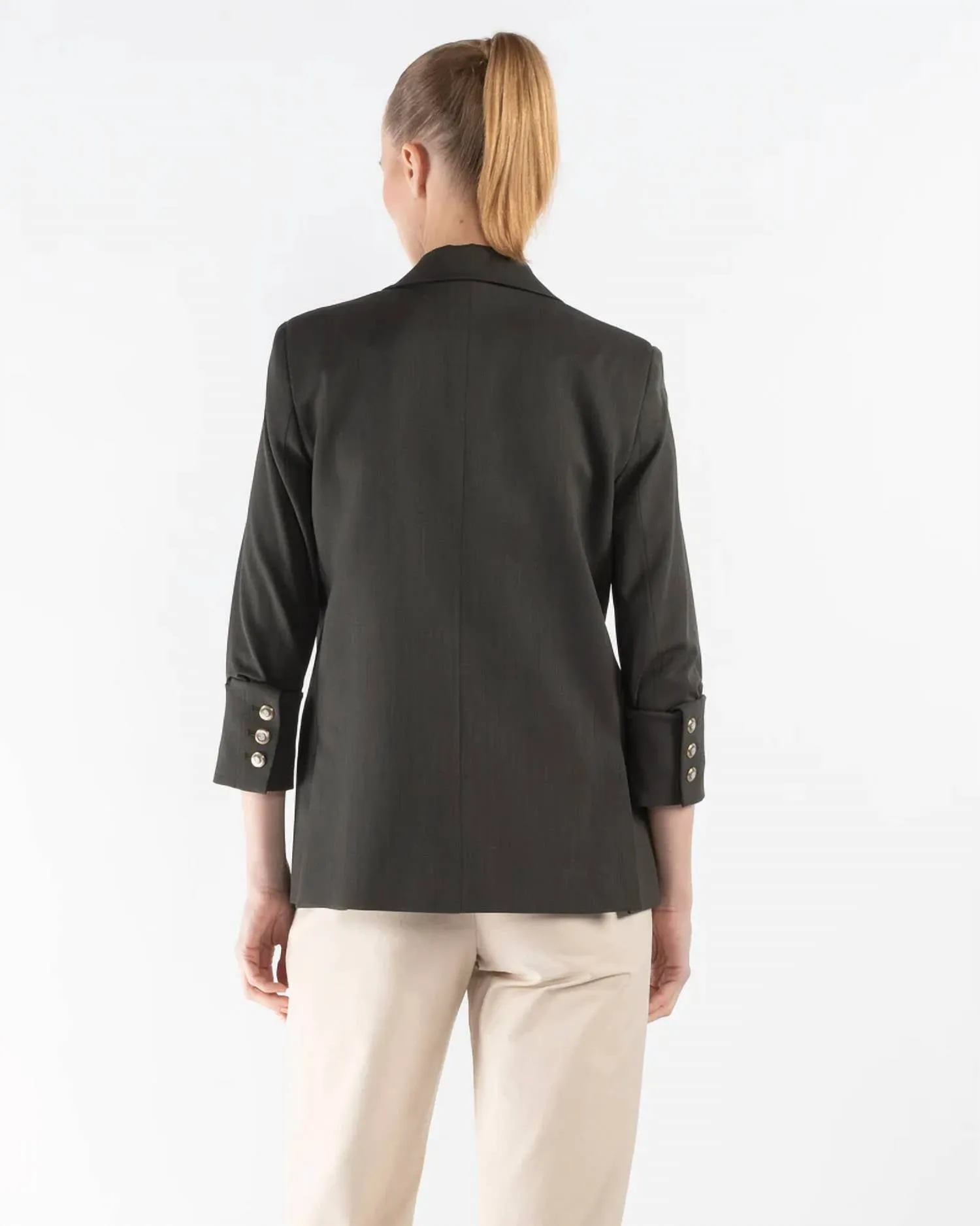 Boyfriend Blazer In Military