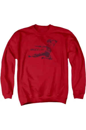 Bruce Lee Line Kick Adult Crewneck Sweatshirt