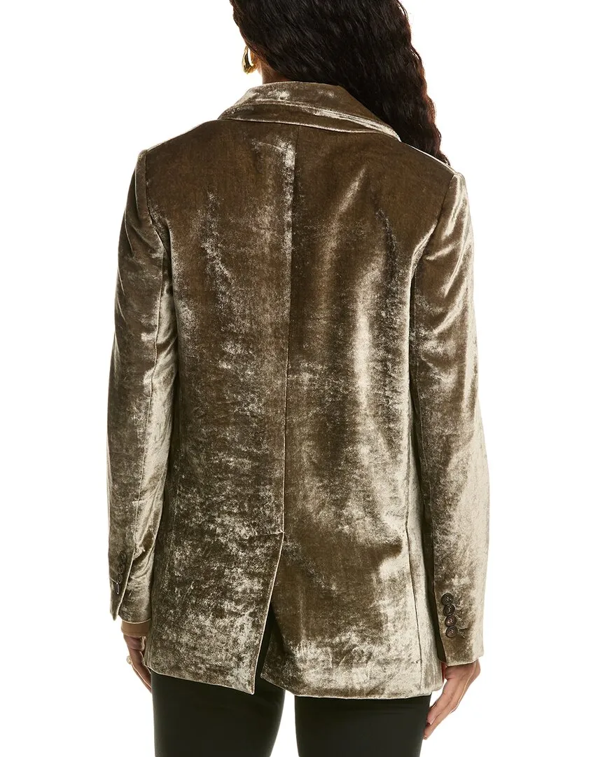 Brunello Cucinelli Velveteen Silk-Blend Blazer
