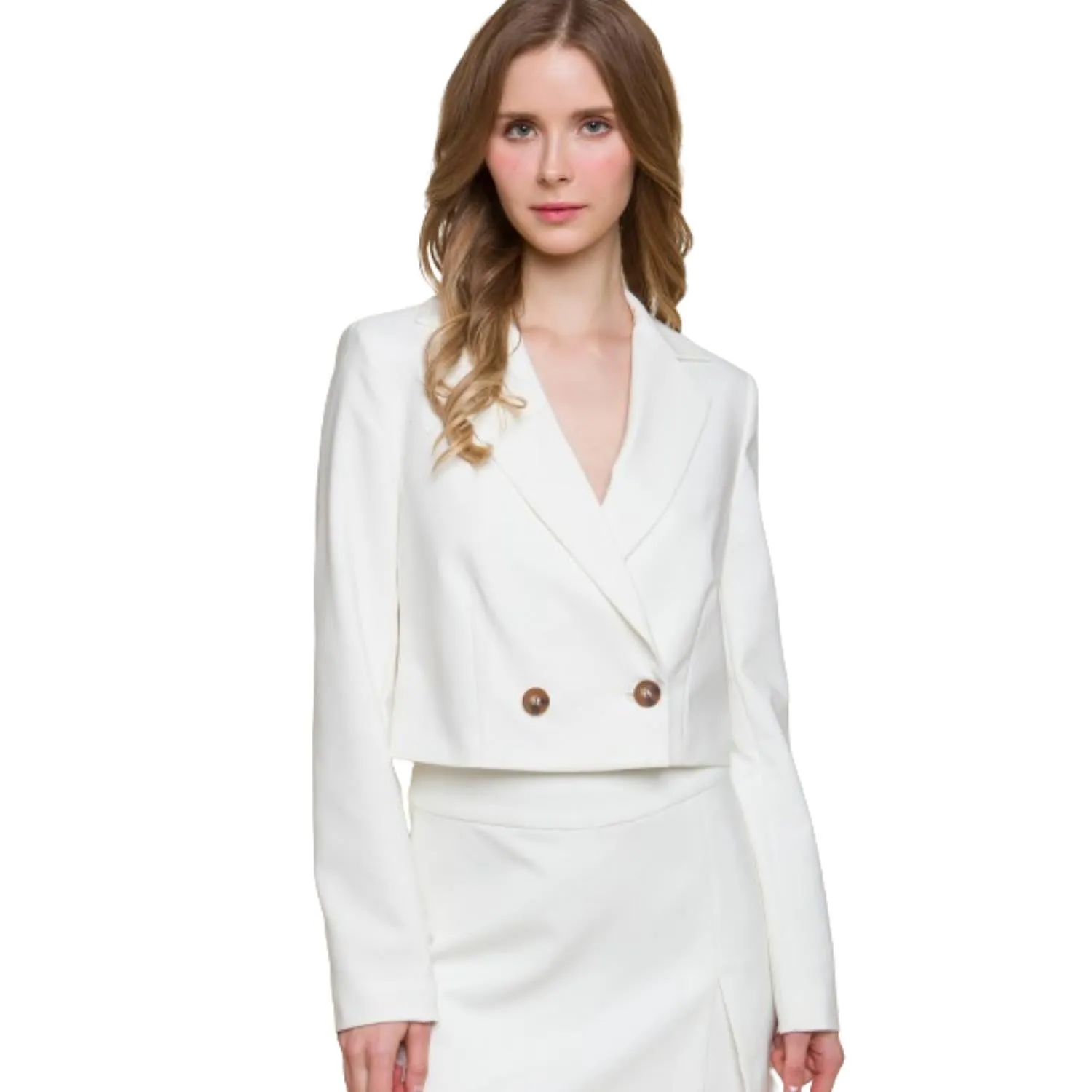 Button Crop Blazer
