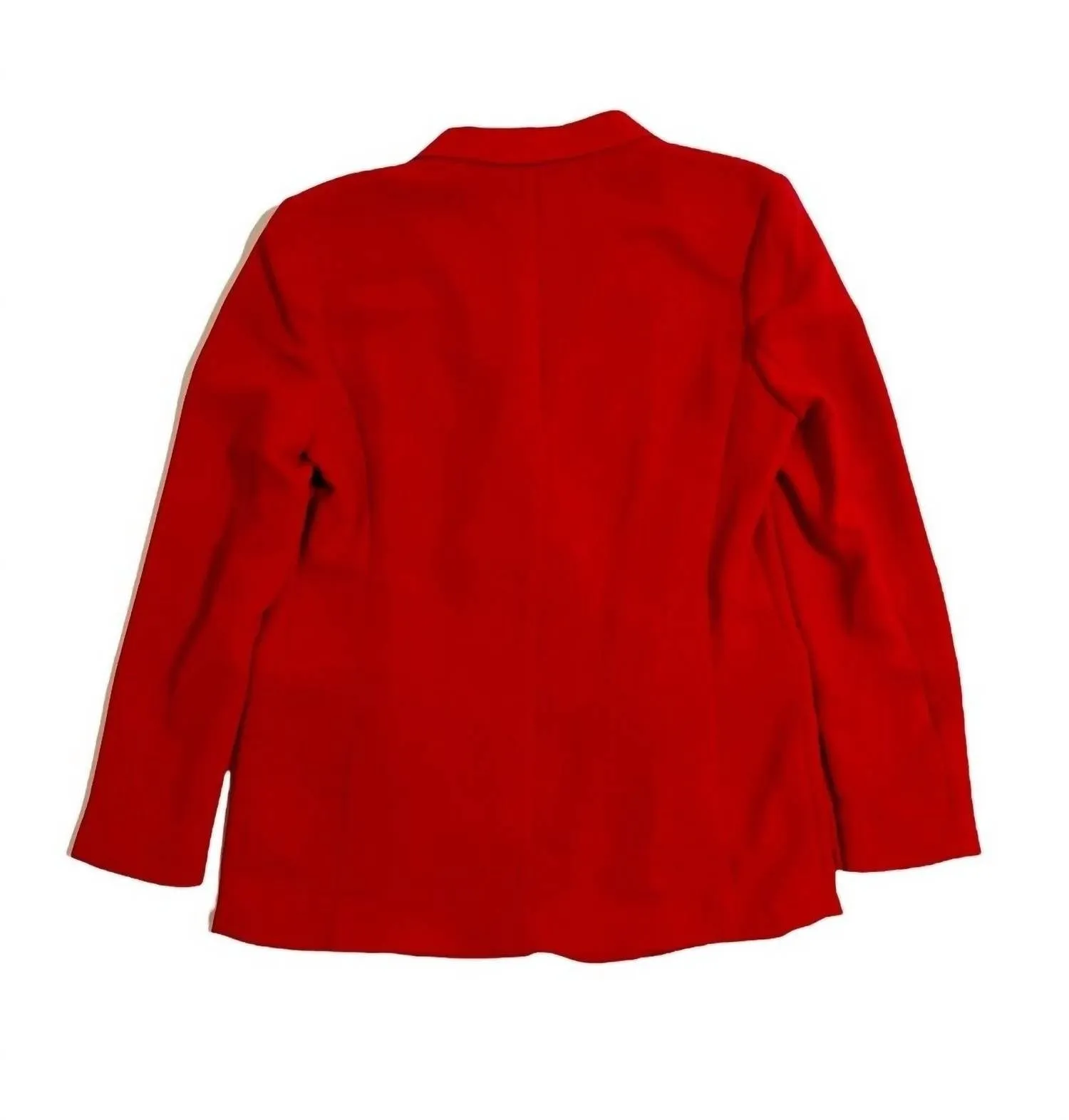 Button Detail Double Breasted Blazer In Red