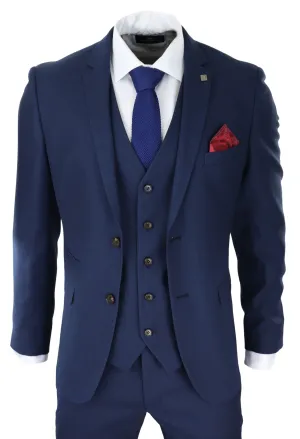 Calvin Wedding Navy 3 Piece Suit