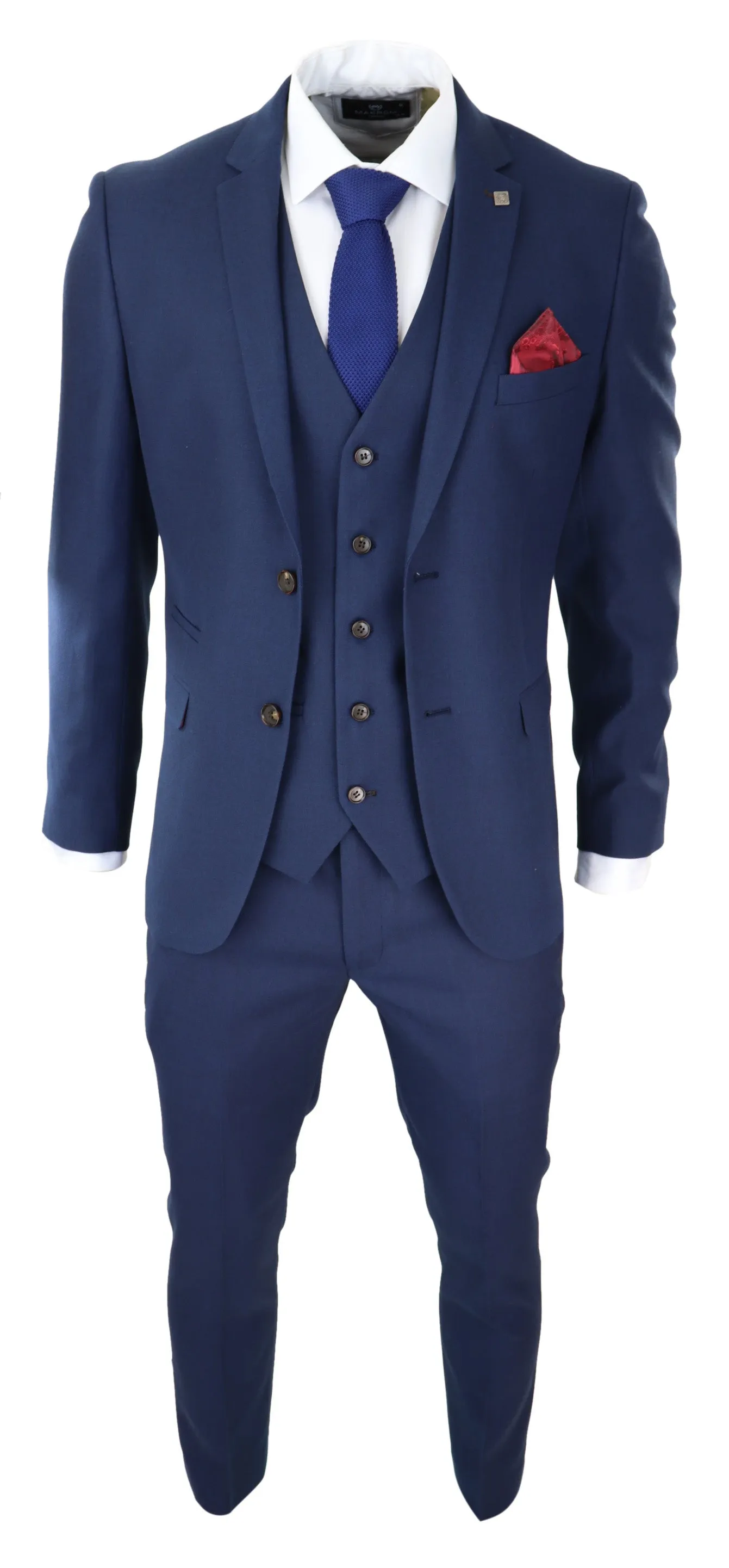 Calvin Wedding Navy 3 Piece Suit