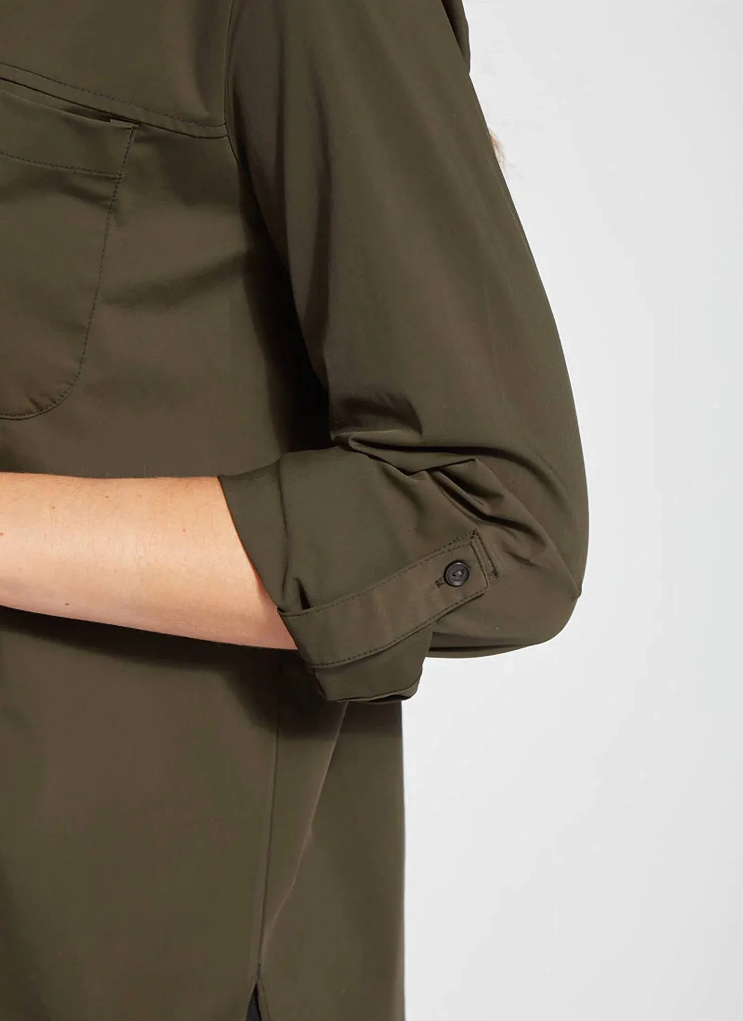 Camper Sporty Button Down In Deep Olive