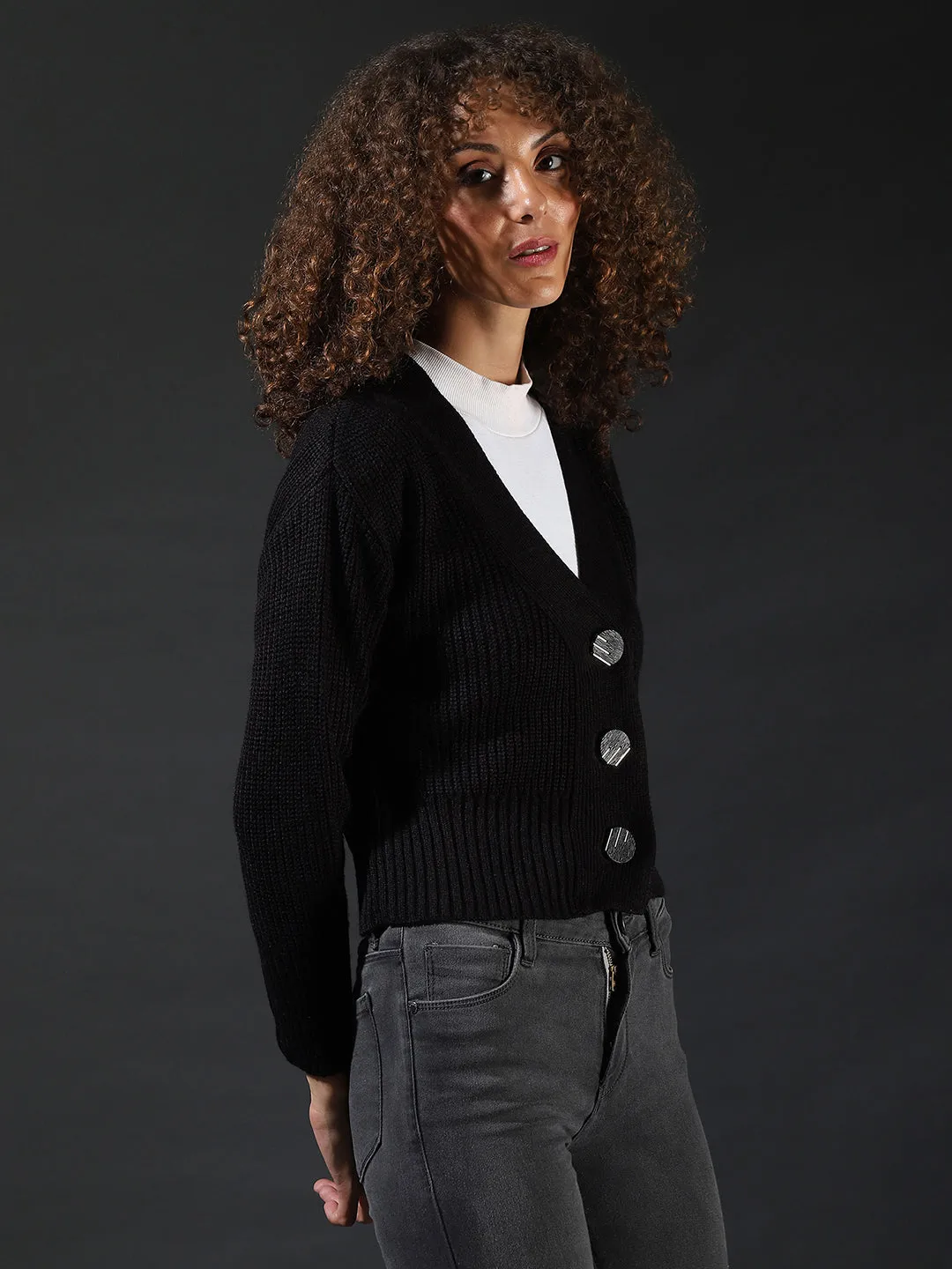 Campus Sutra Women Solid Casual Sweatshirts