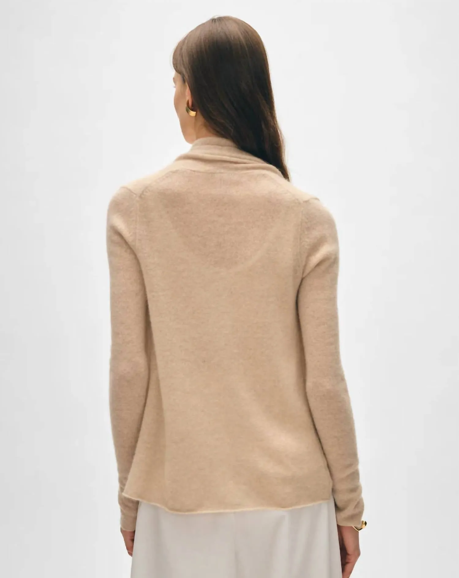 Cashmere Cardigan In Sand