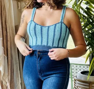 Christine Crop In Blue