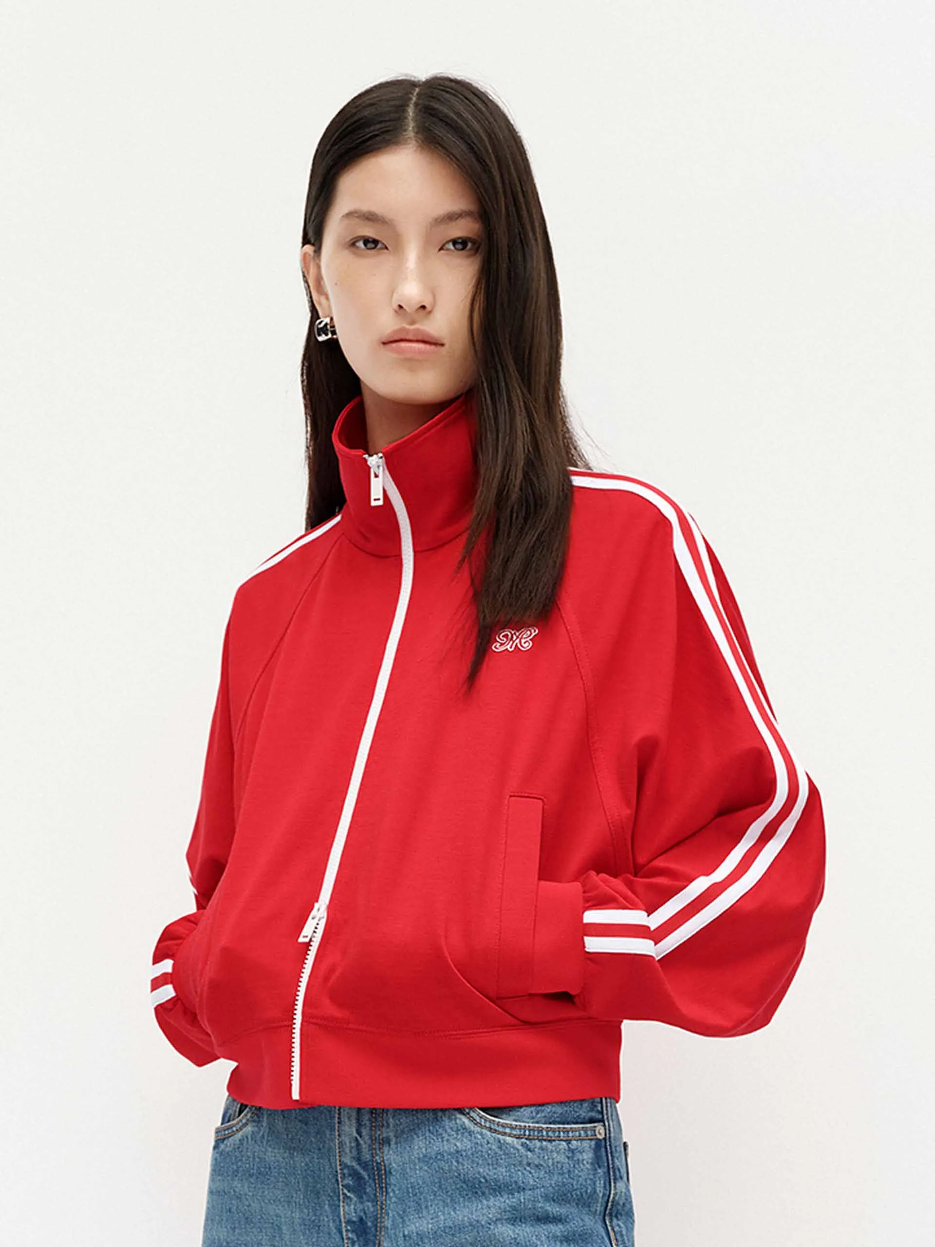 Contrast Trim Short Jacket