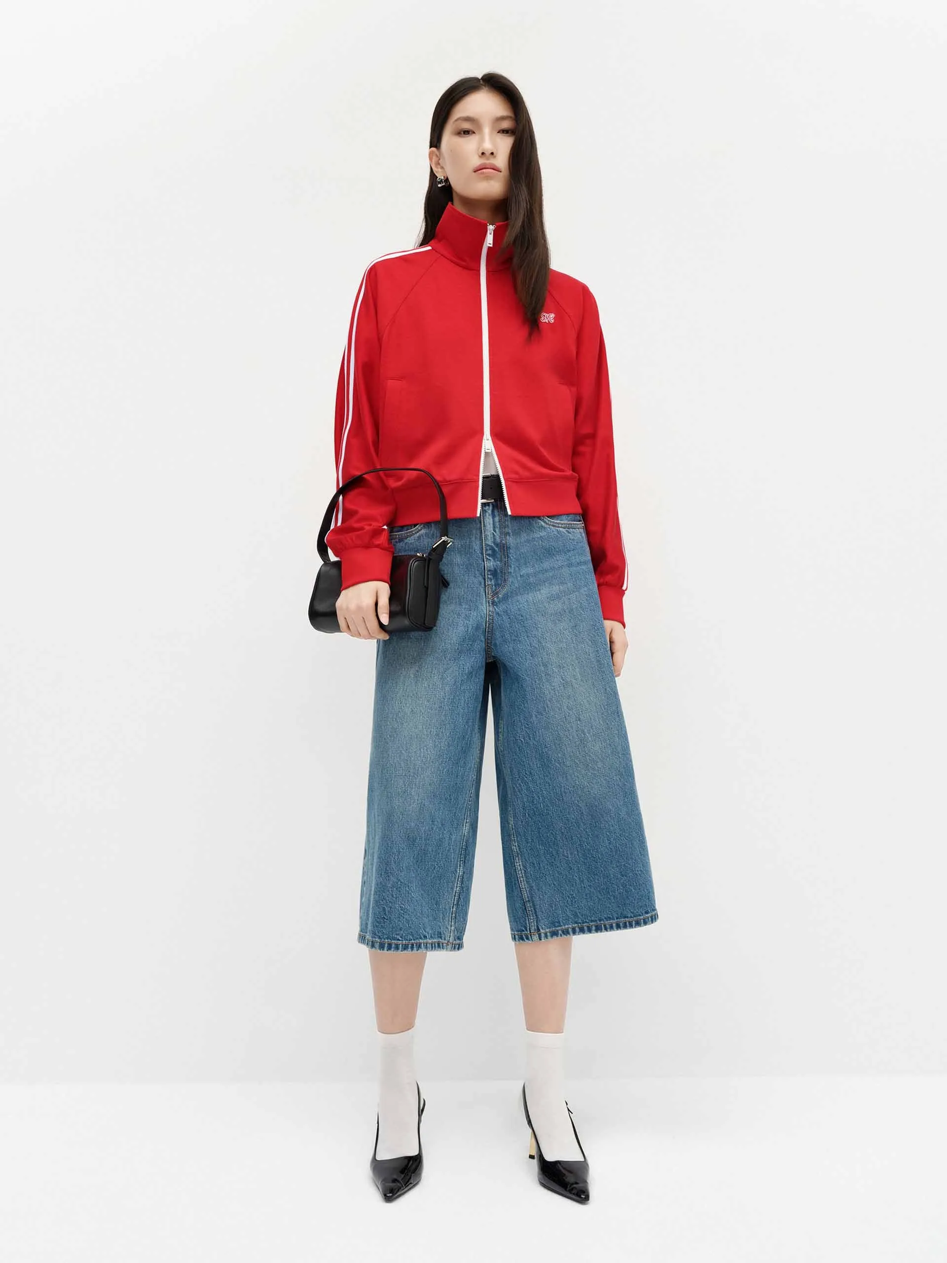 Contrast Trim Short Jacket