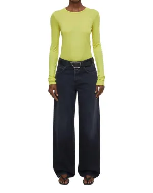 Crewneck Long-Sleeve Shirt In Primary Yellow
