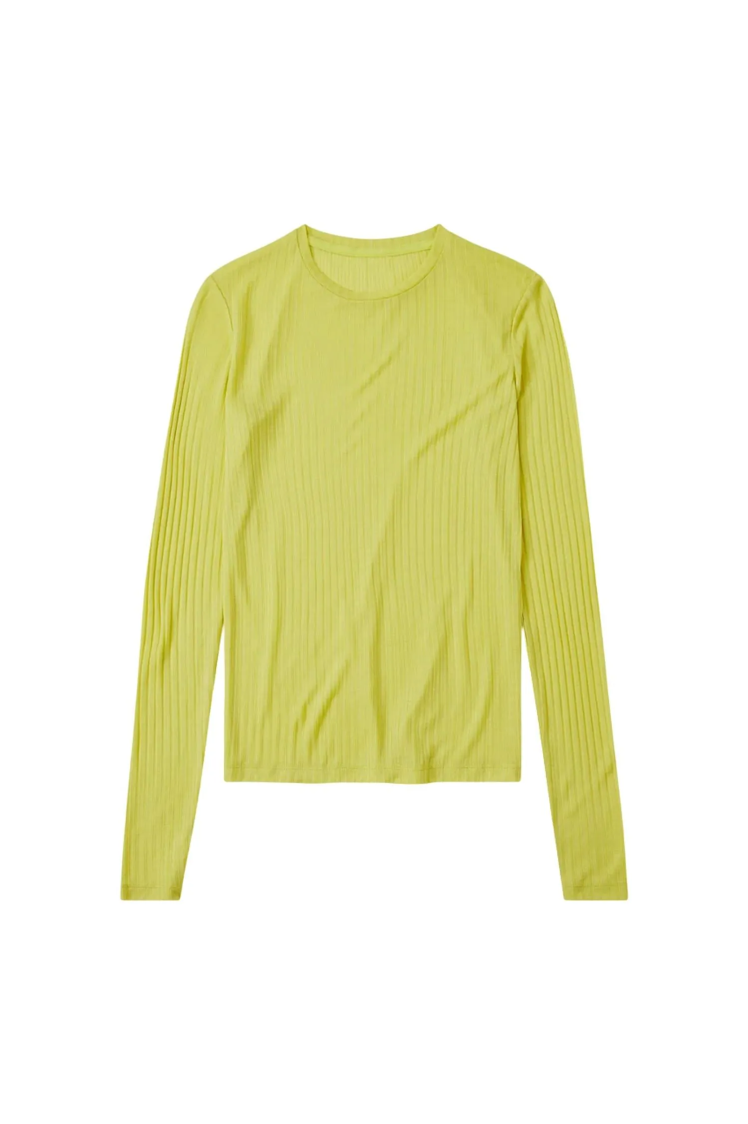 Crewneck Long-Sleeve Shirt In Primary Yellow