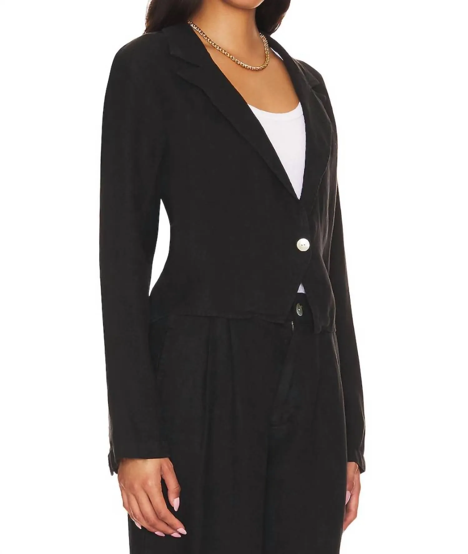 Cropped Blazer In Black