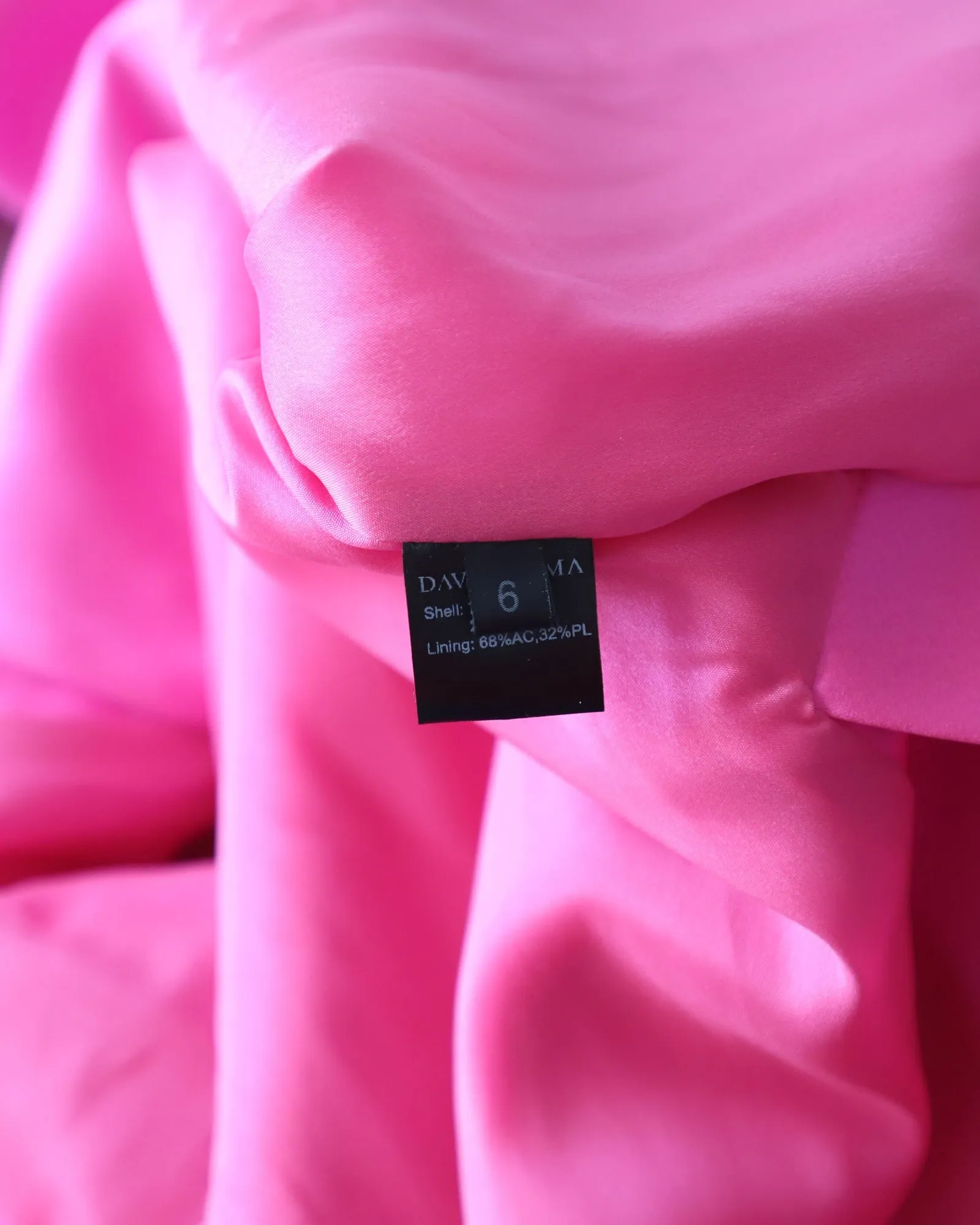 David Koma Double-Breasted Blazer in Pink Acetate