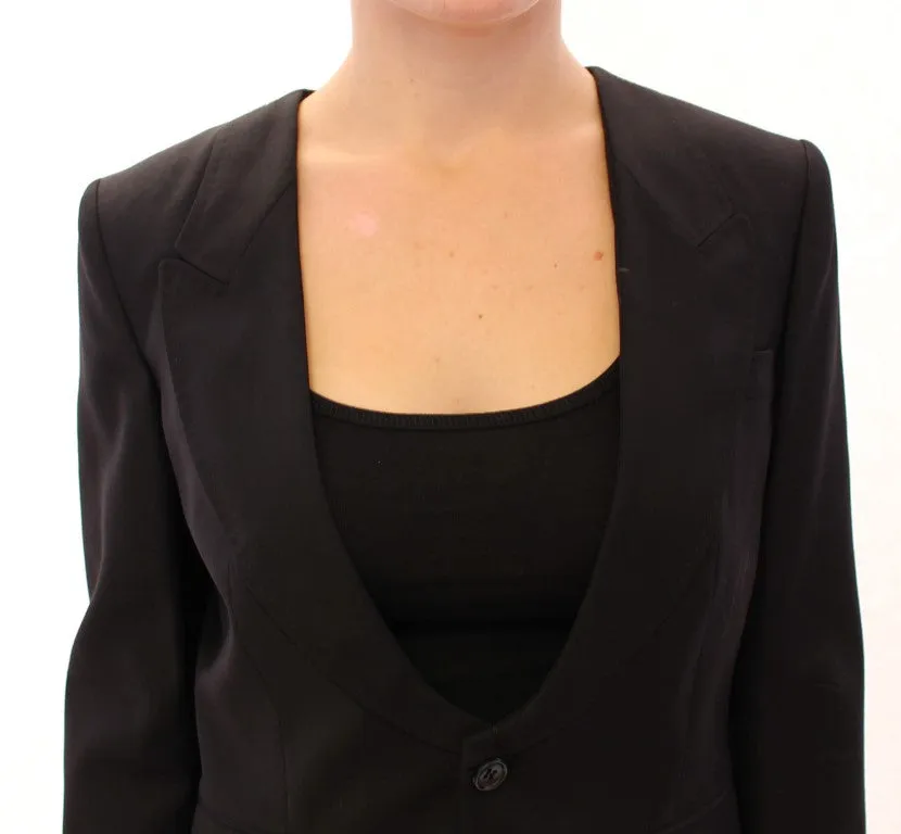 Dolce & Gabbana Elegant Silk-Blend Blazer with Scarf Back Women's Detail