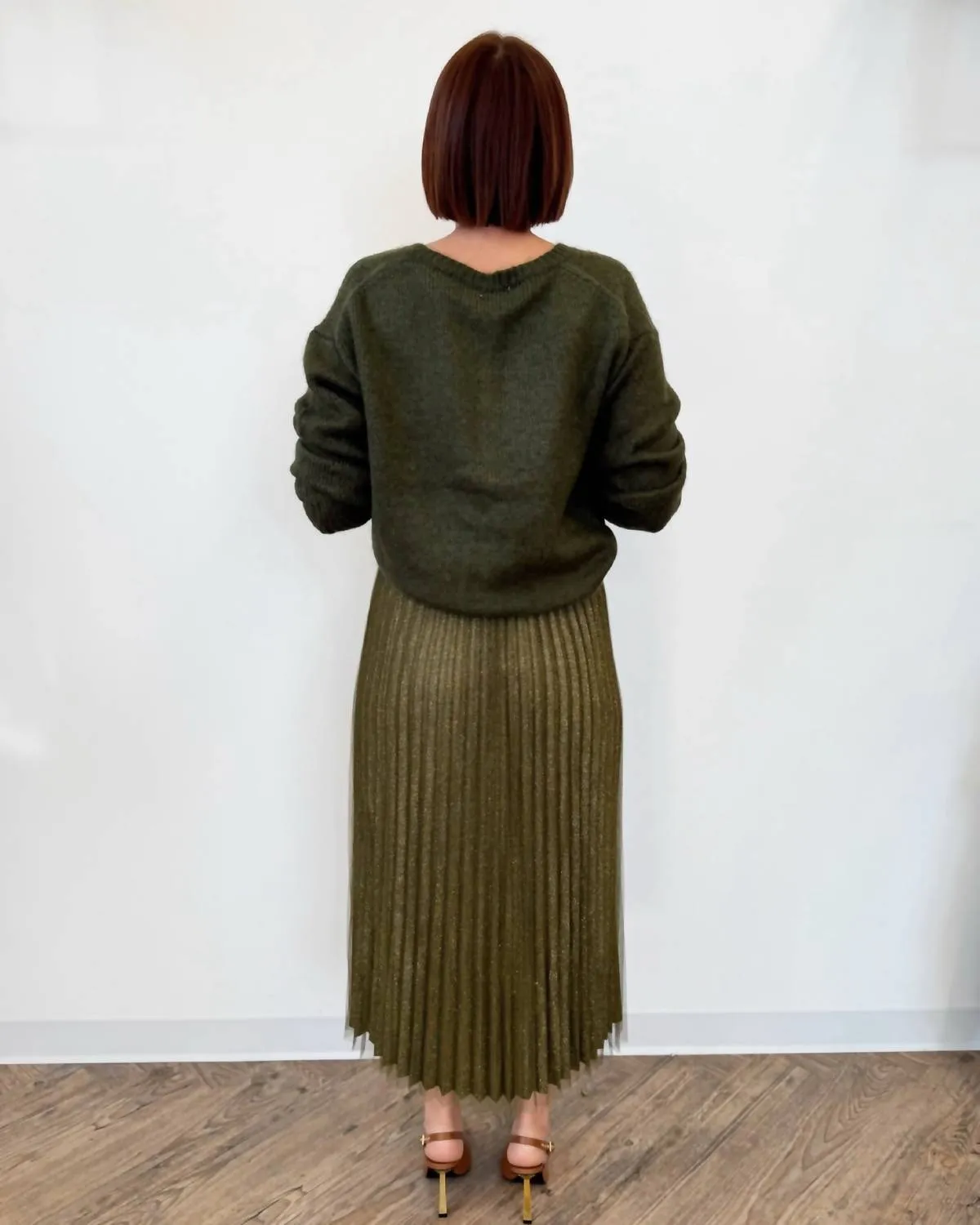 Don't Make Me Blush Skirt In Olive