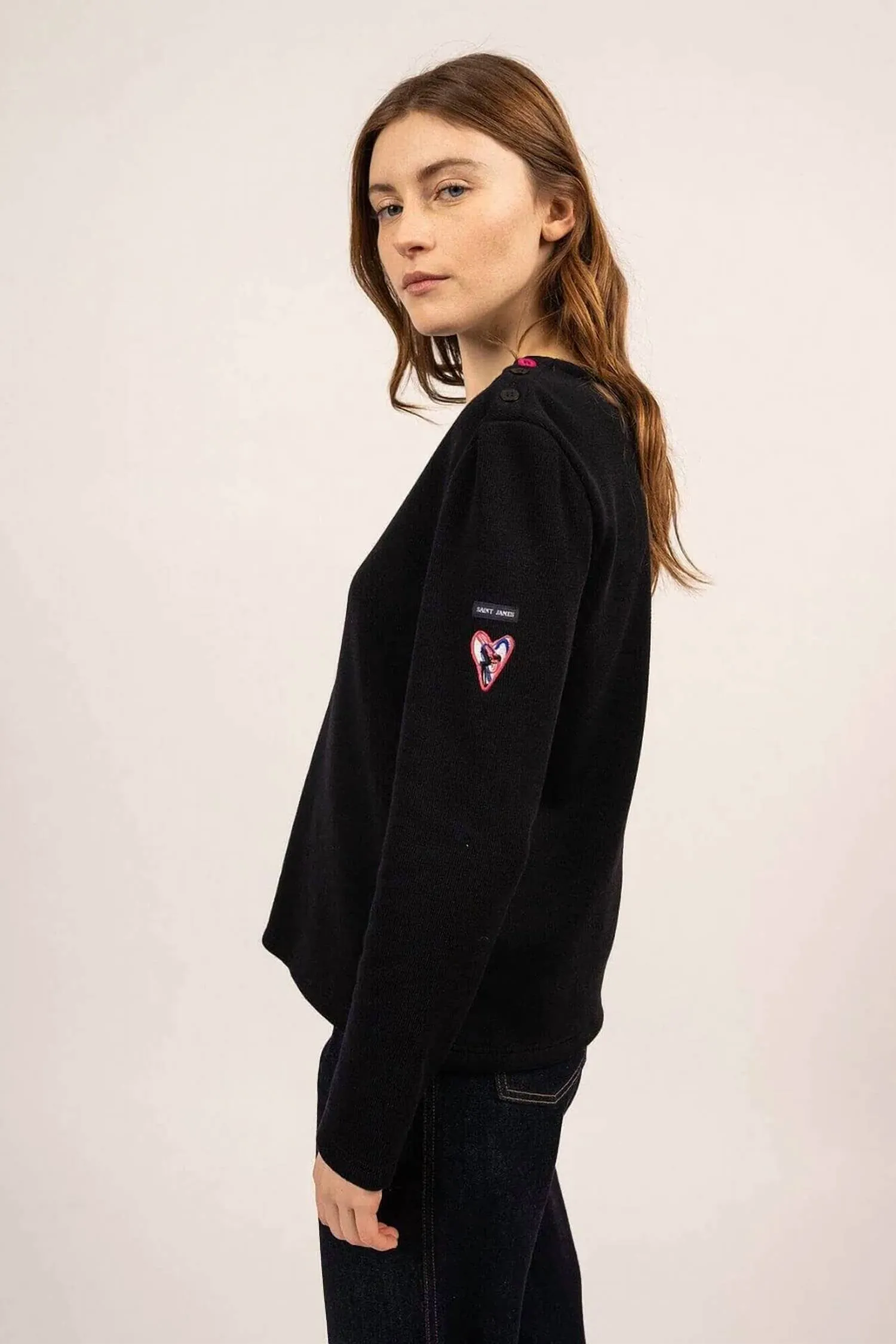 Donville Top In Navy With Buttons