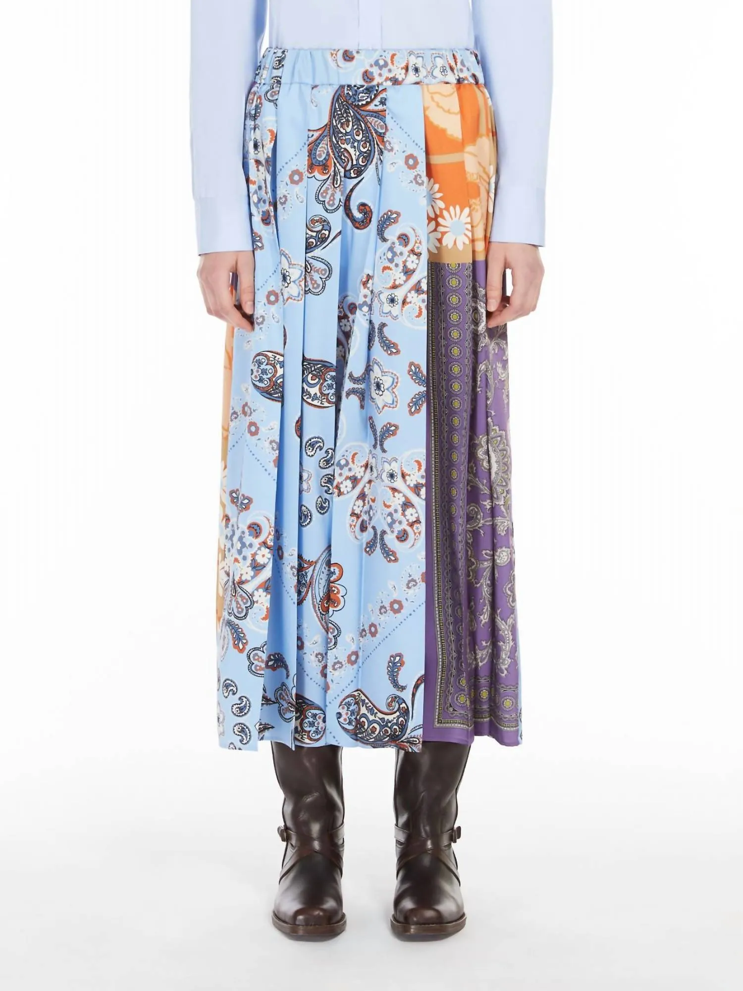 Edere Midi Skirt In Light Blue
