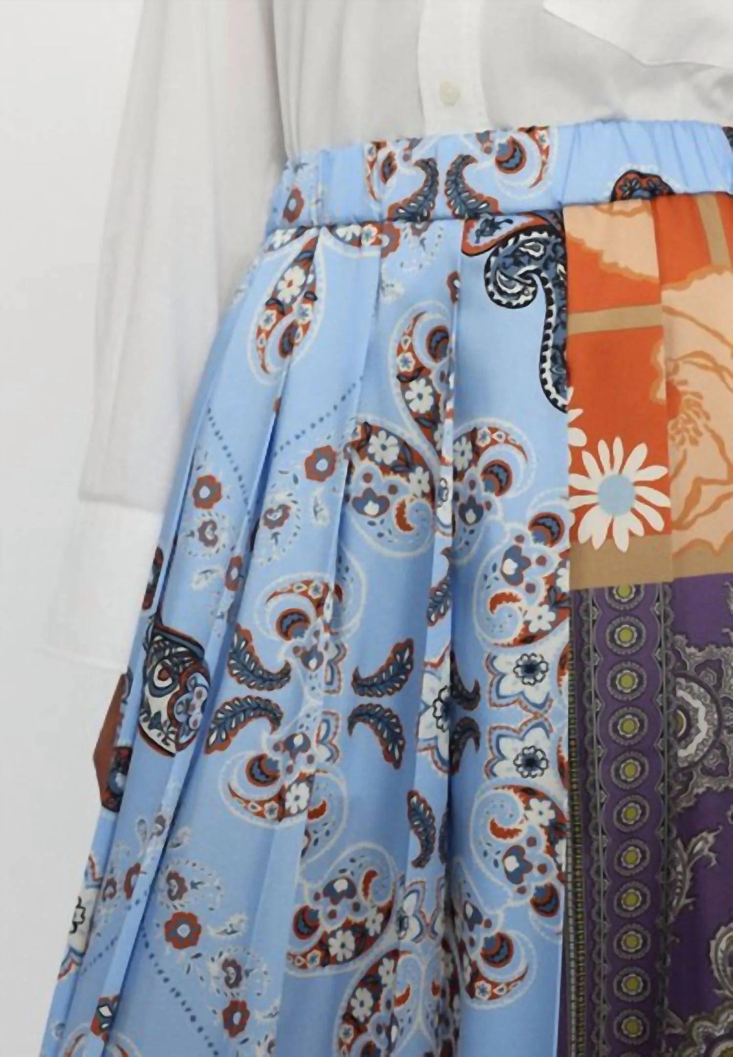 Edere Midi Skirt In Light Blue