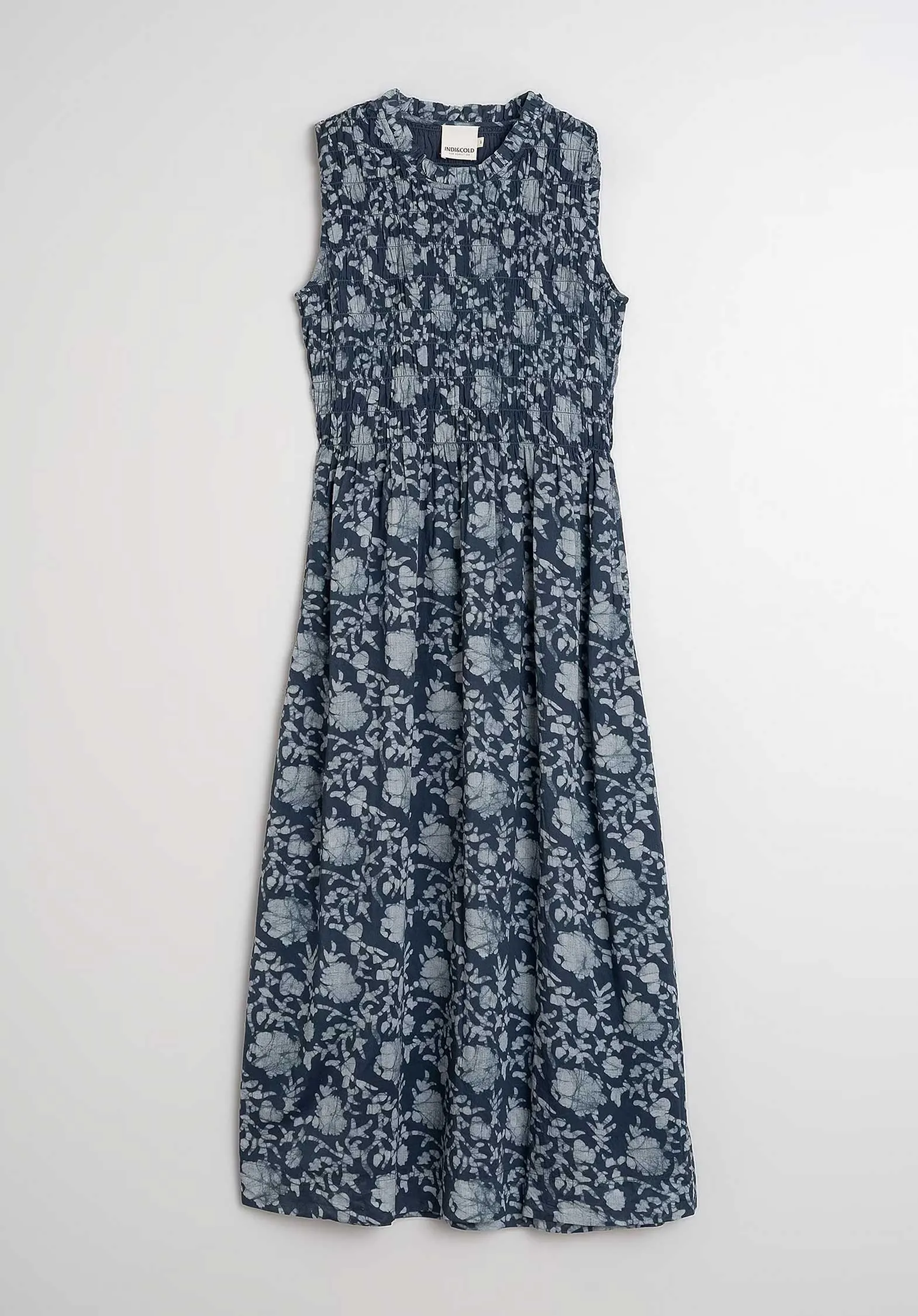 Elastic Maxi Dress Mc181 Indigo