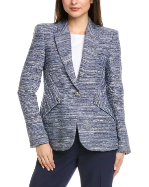 Elie Tahari Tweed Panel Blazer