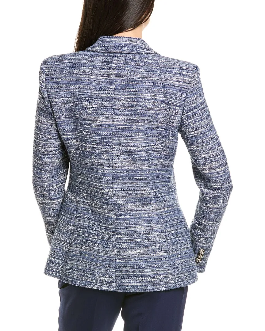 Elie Tahari Tweed Panel Blazer