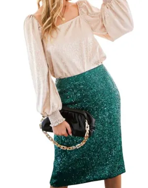 Emerald City Skirt In Hunter Green