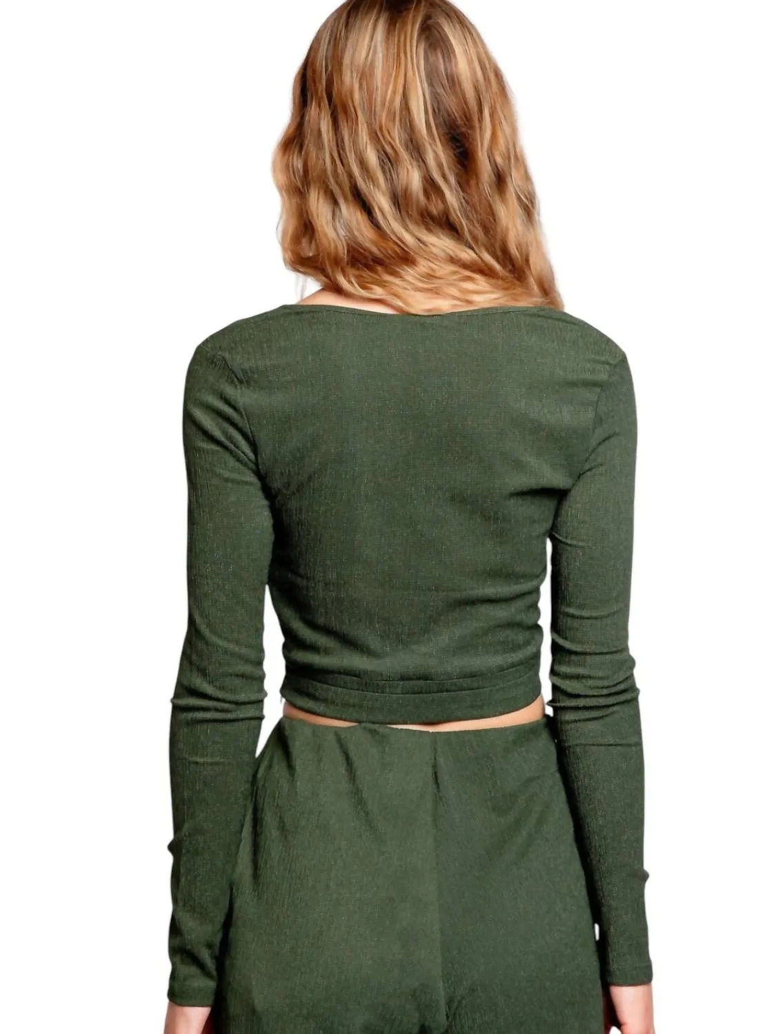 Emerson Long Sleeve Top In Green