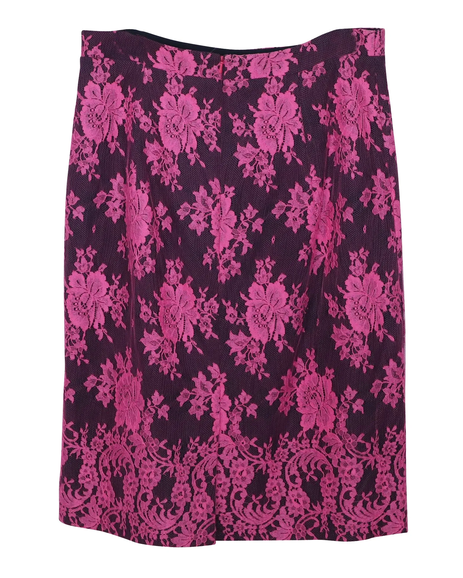 Erdem Shawna Floral Lace Skirt in Pink Viscose