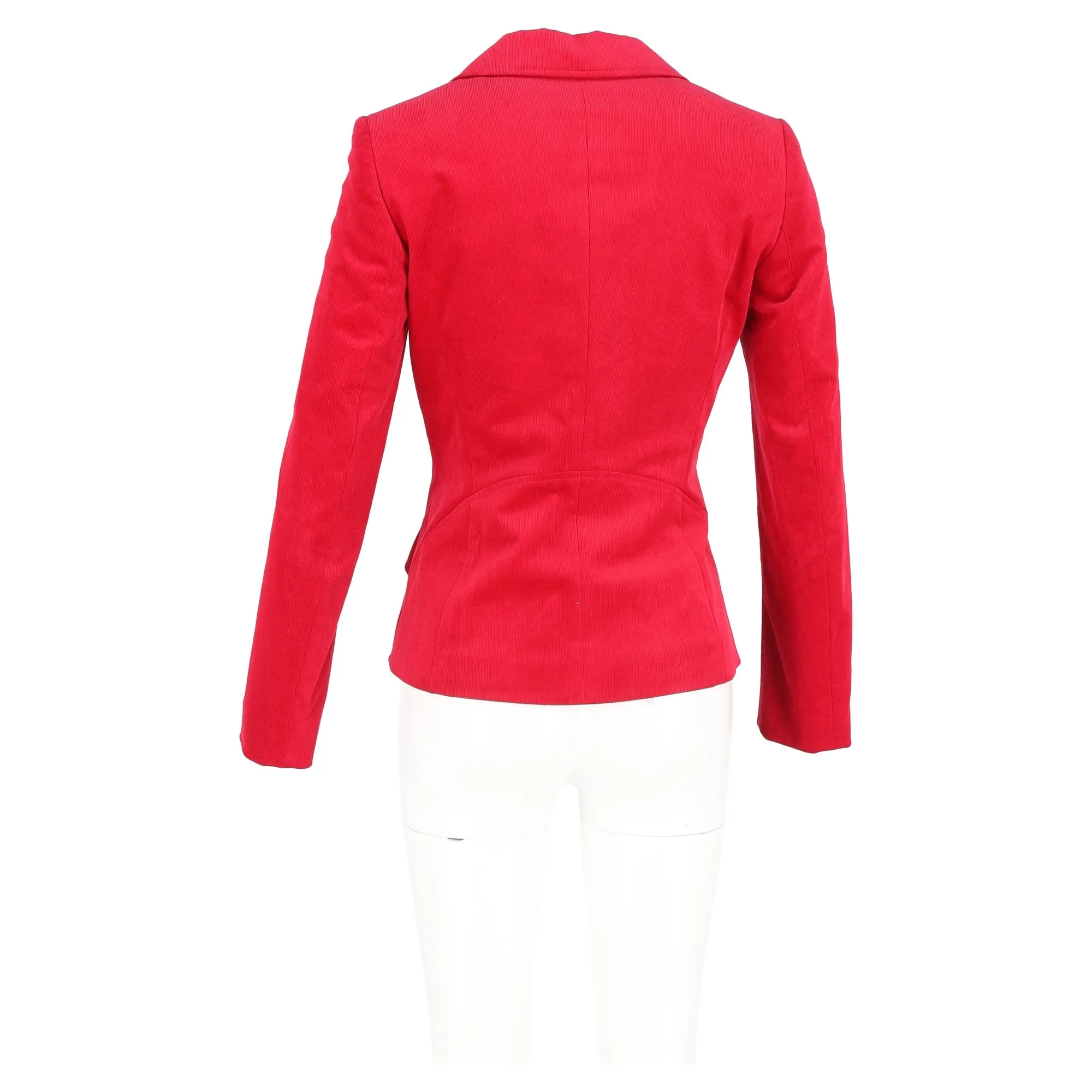 Escada Single-Breasted Blazer in Red Wool