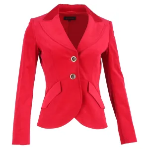 Escada Single-Breasted Blazer in Red Wool