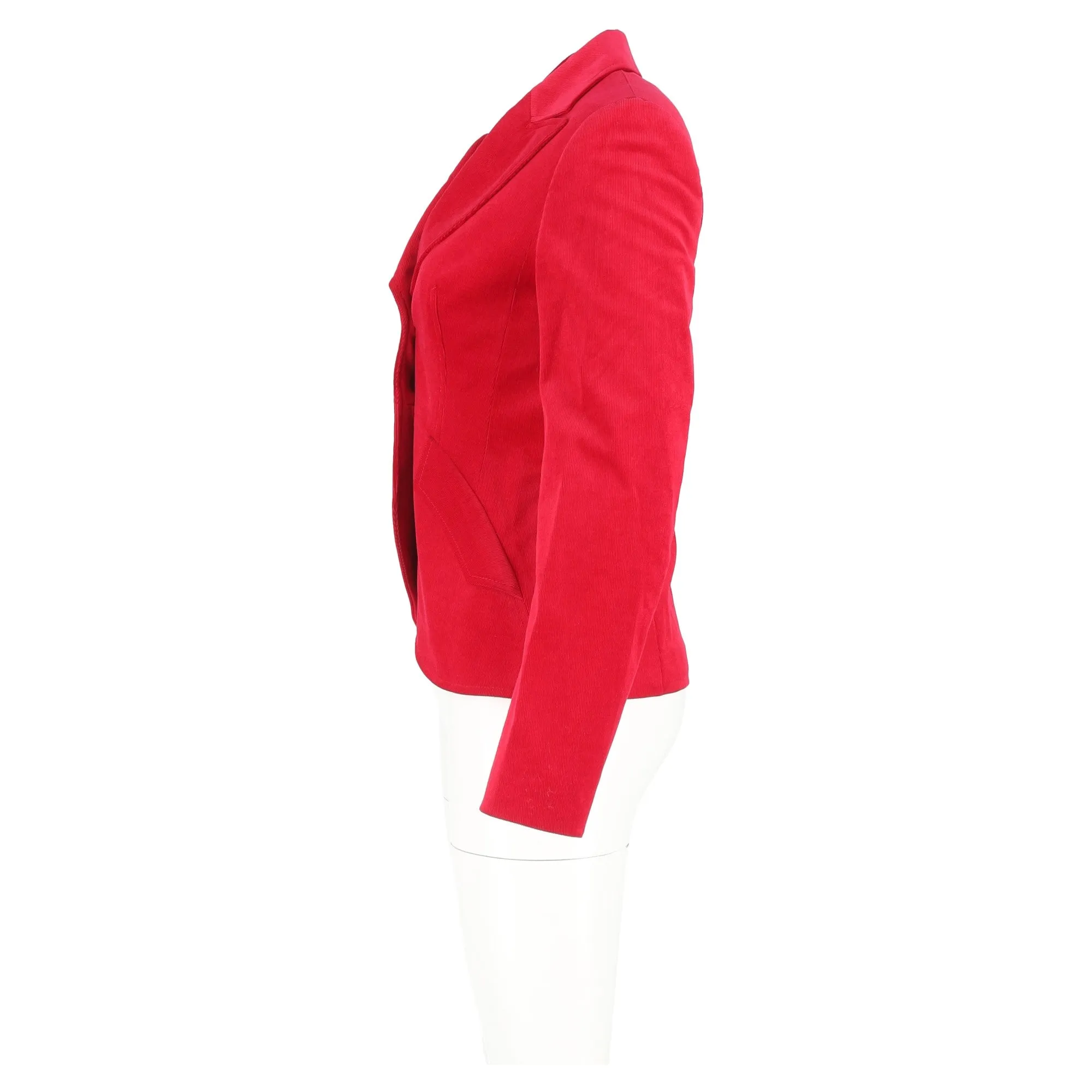 Escada Single-Breasted Blazer in Red Wool