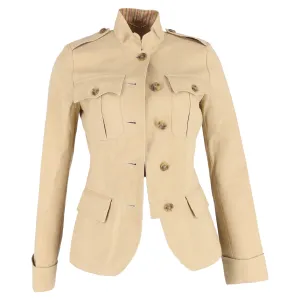 Etro Cargo Jacket in Beige Cotton