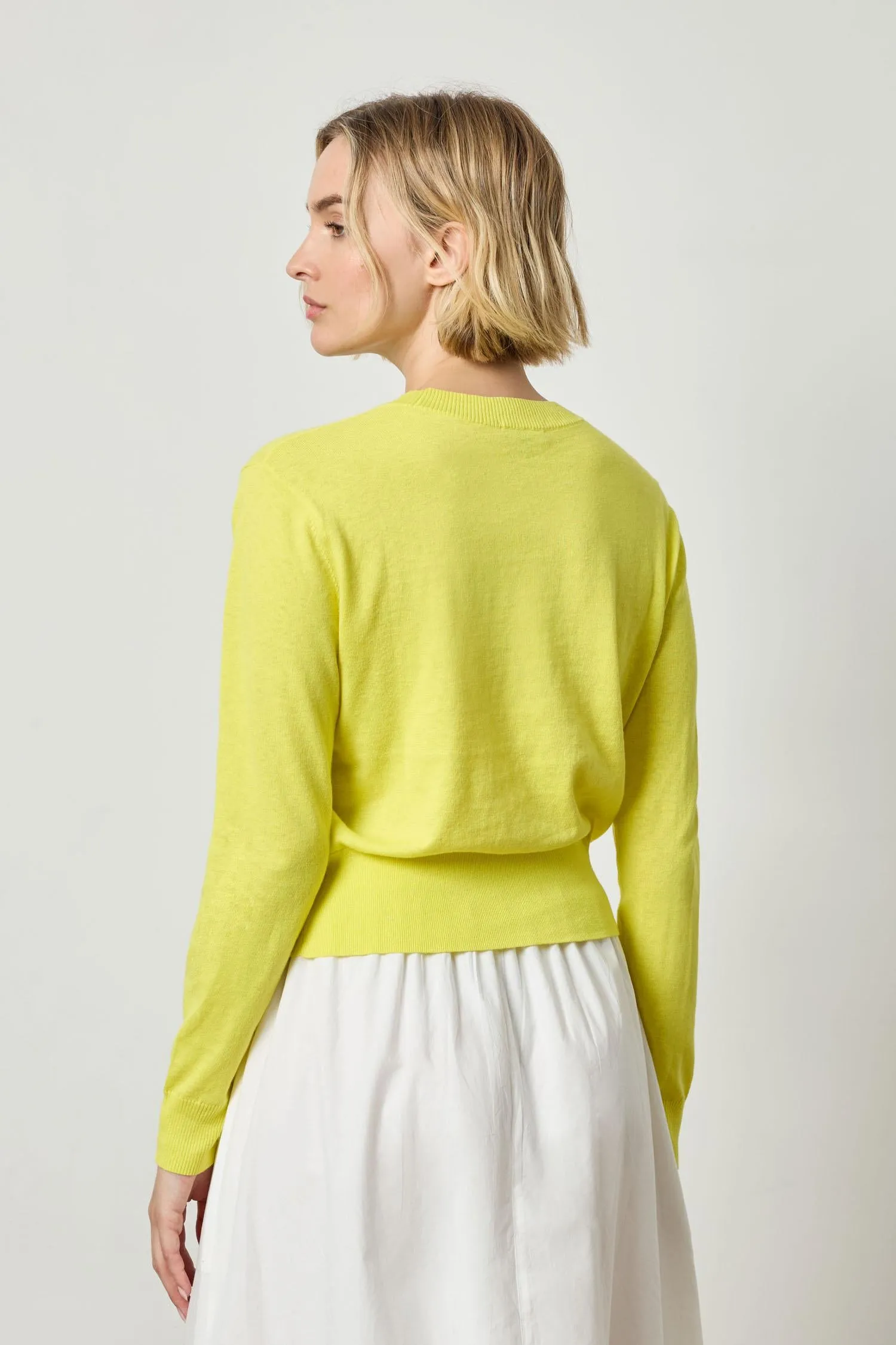 Everyday Crewneck Sweater in Lemon