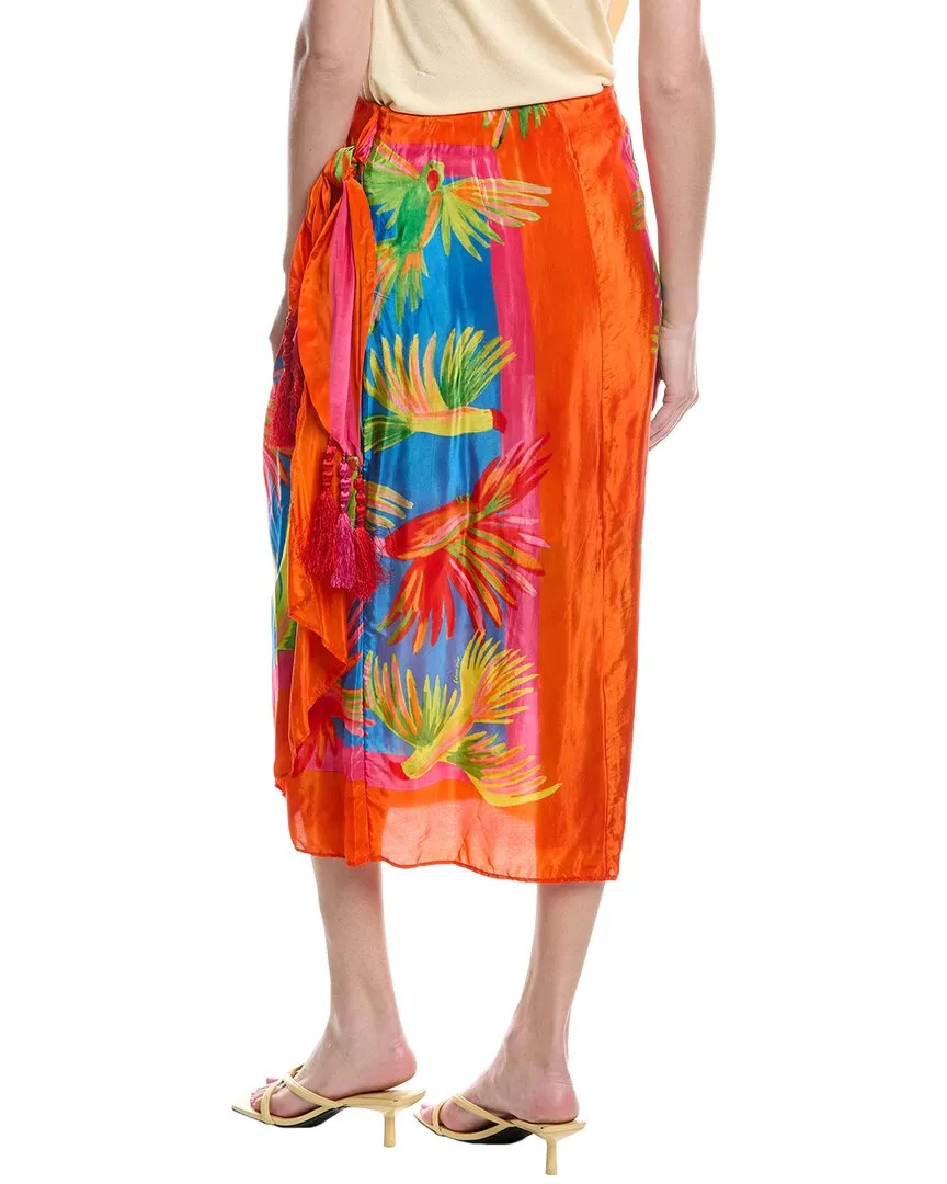 FARM RIO Scarf Midi Skirt
