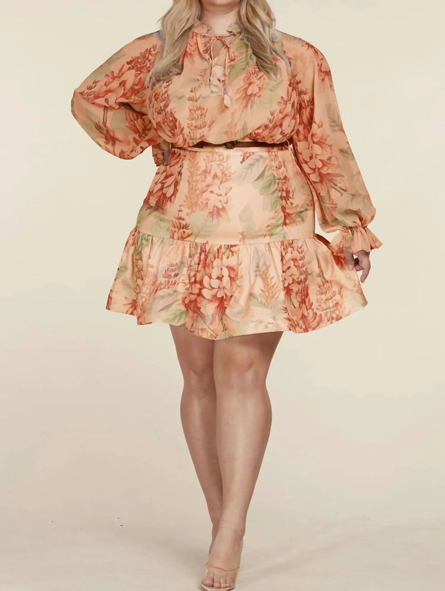 Floral Top And Skirt Set