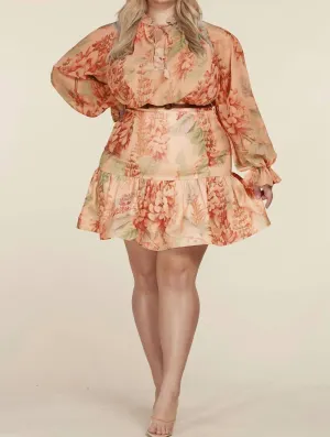 Floral Top And Skirt Set