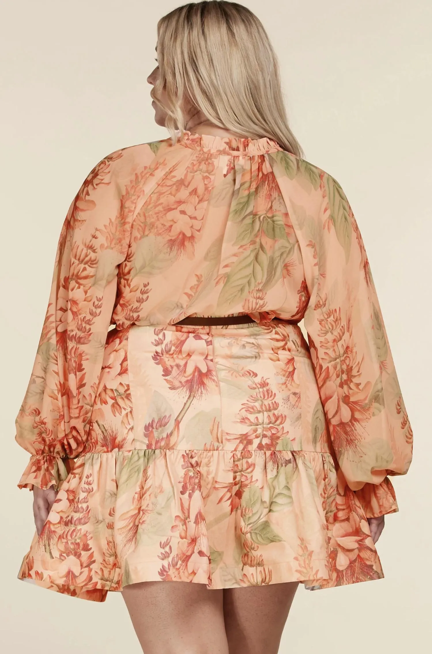Floral Top And Skirt Set