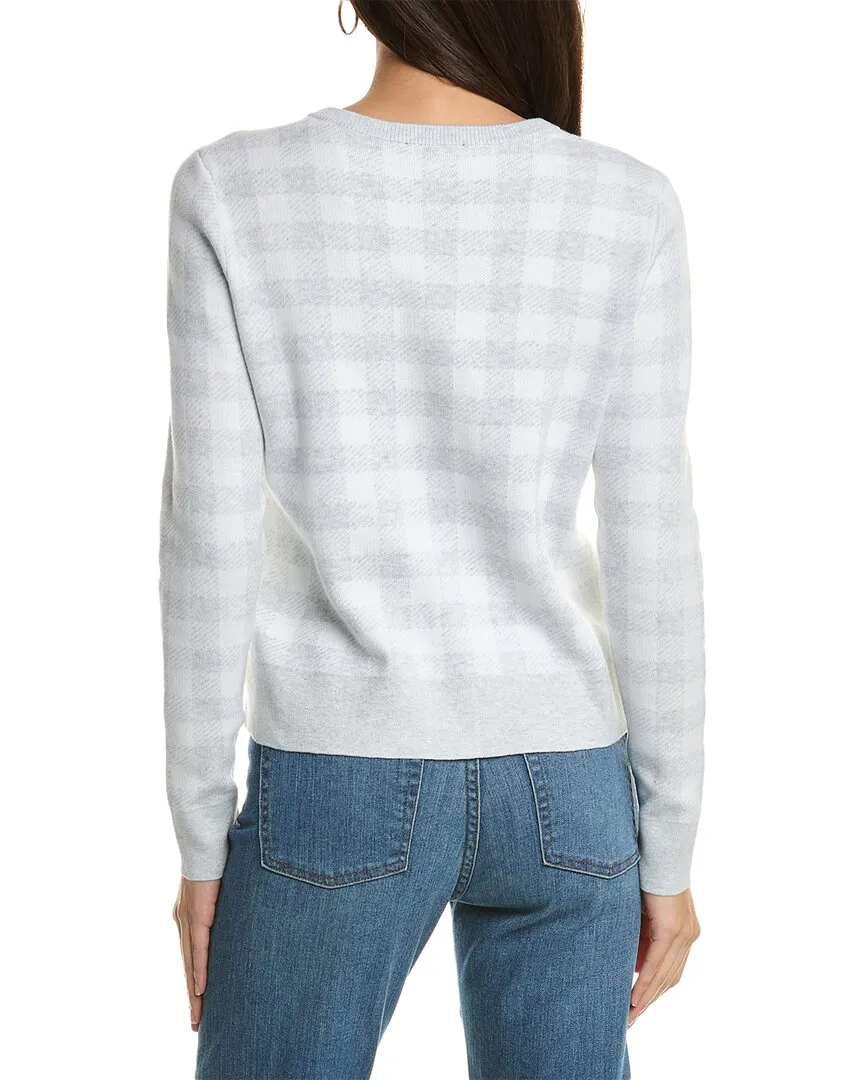 Forte Cashmere Gingham Cardigan