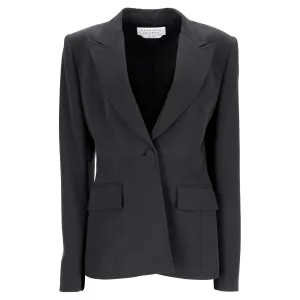 Gabriela Hearst Single Breasted Blazer in Black Wool