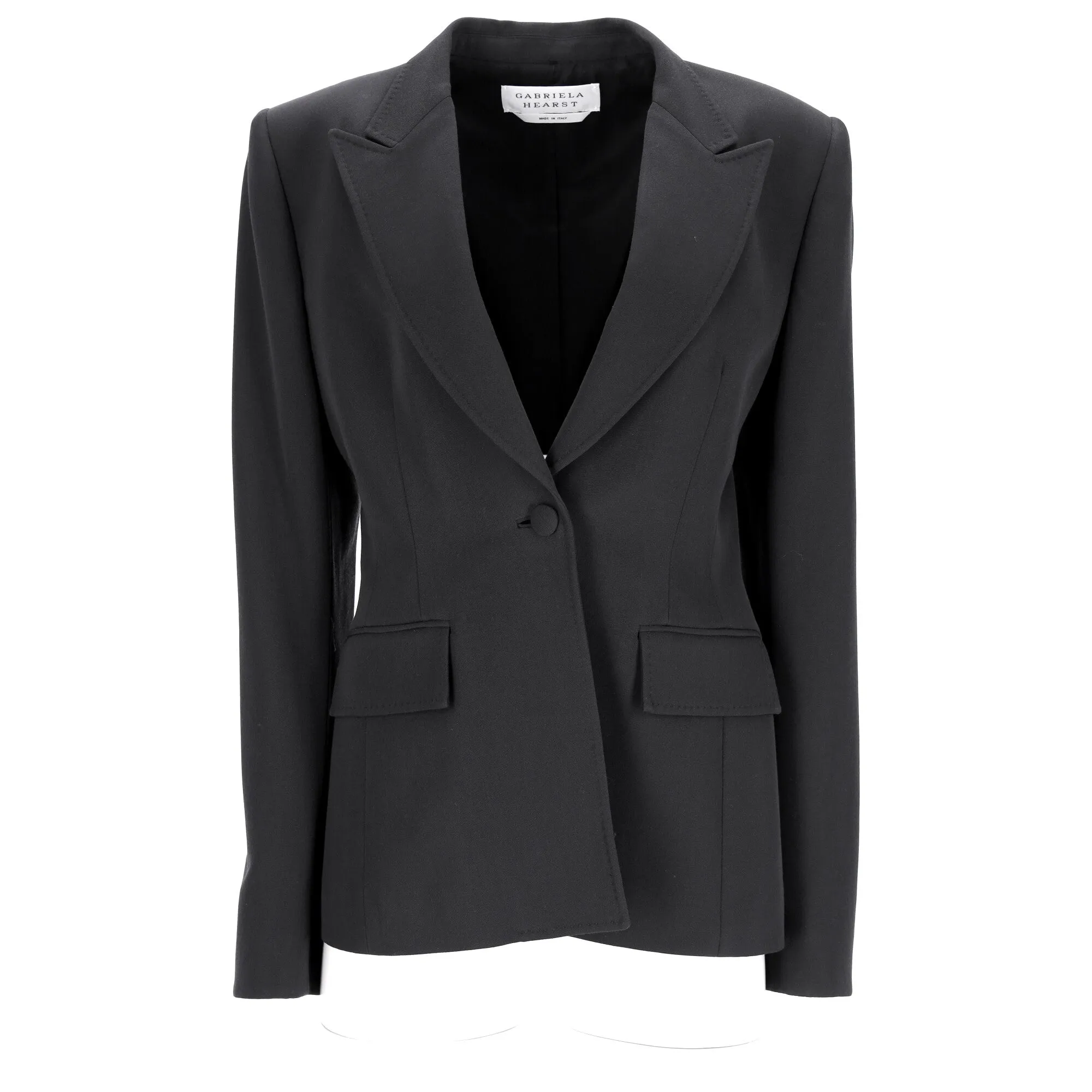 Gabriela Hearst Single Breasted Blazer in Black Wool