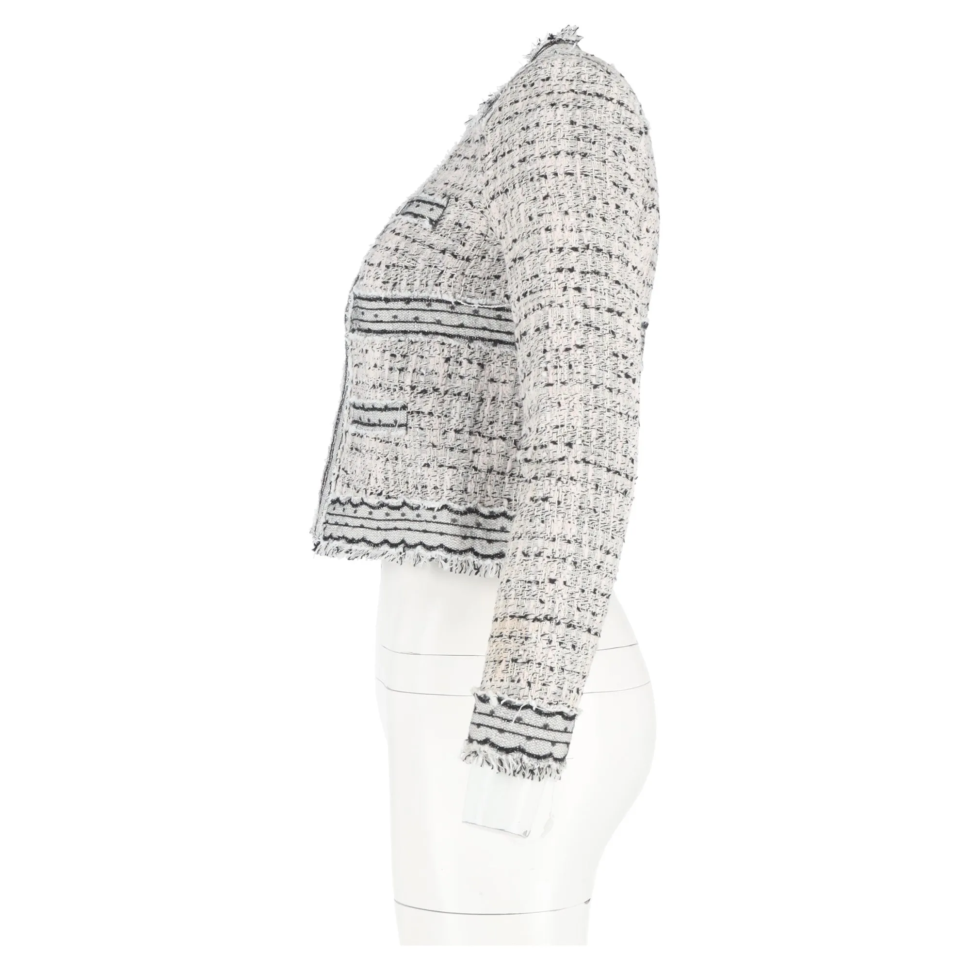 Giambattista Valli Tweed Blazer in Grey Wool