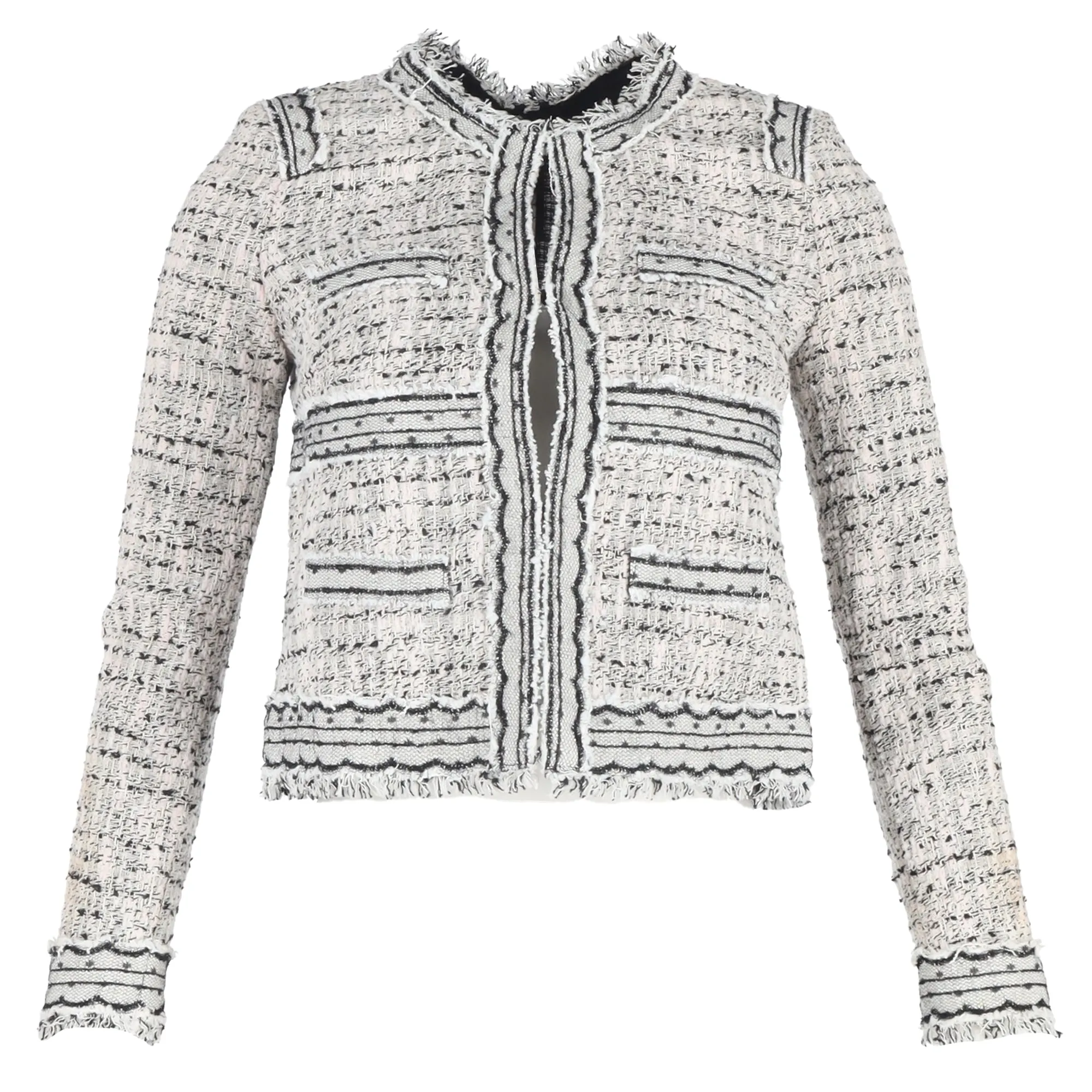 Giambattista Valli Tweed Blazer in Grey Wool