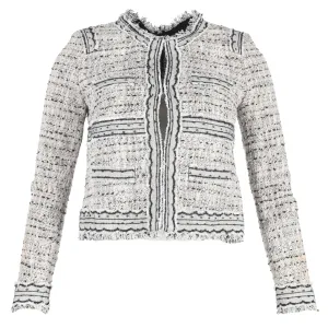 Giambattista Valli Tweed Blazer in Grey Wool